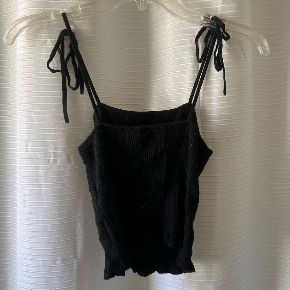 Abercrombie & Fitch Black Ribbed Camisole